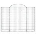 vidaXL Oblúkové gabionové koše 15 ks 200x50x140/160 cm pozink. železo