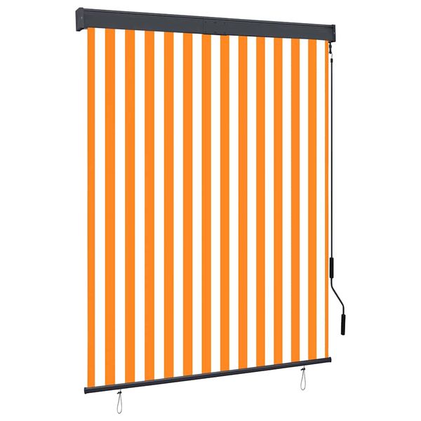 vidaXL Vonkajšia zatemňovacia roleta 140x250 cm biela a oranžová