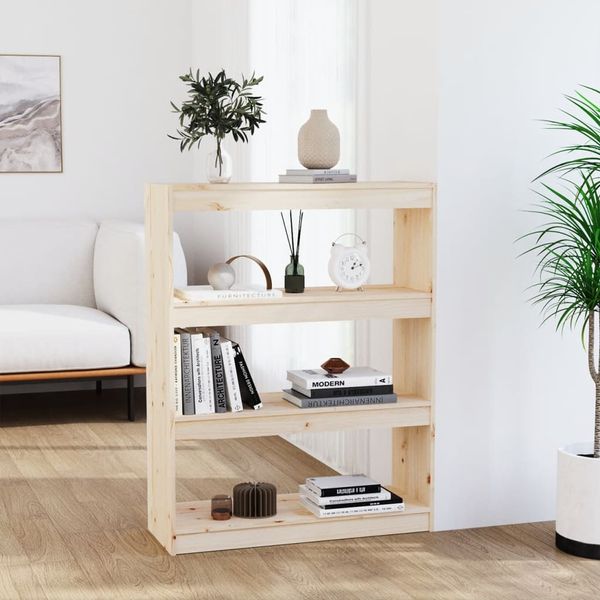 vidaXL Knižnica/deliaca stena 80x30x103,5 cm masívna borovica