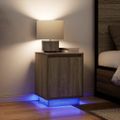 vidaXL nočná skrinka s LED osvetlením dub sonoma 38x34x50 cm