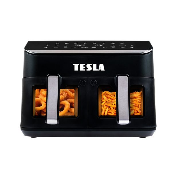 TESLA AirCook DualZone Q460 XXL - multifunkčná duálna digitálna horúcovzdušná fritéza