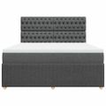 vidaXL Boxspring posteľ s matracom tmavosivá 180x200 cm látka