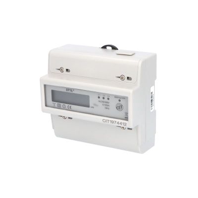 Elektromer EDIN 371L, 100A, 7mod., LCD, 3-fáz., 1-tar., podružný