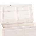 vidaXL Vonkajší box na vankúše biely 100x50x56 cm jedľový masív