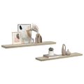 vidaXL Plávajúce nástenné police 2 ks, dubové 120x23,5x3,8 cm, MDF