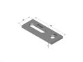 Držák H profilu L80 x 30 x 5 mm otvor fi 11/11