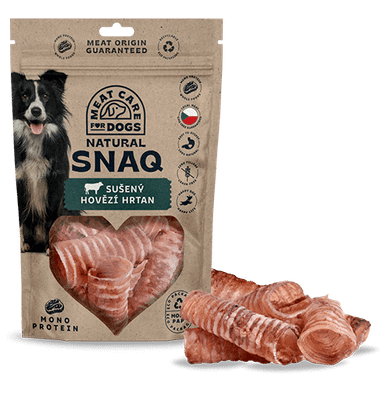 DOG SNAQ 99166 doplnkové krmivo pre psy - sušený hovädzí hrtan 100G
