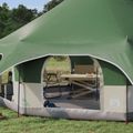 vidaXL Rodinný stan 10-miestny Zelená 185T Polyester s PU náterom