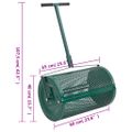 vidaXL Rozmetač kompostu 75L zelený Ø40x60 cm oceľ