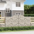 vidaXL Oblúkové gabiónové koše 17 ks 300x30x140/160 cm pozink. železo