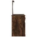 vidaXL Toaletný stolík so zrkadlom dymový dub 130x50x132,5 cm