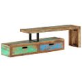 vidaXL TV stolík (118-200) x 30 x 40 cm masívne recyklované drevo