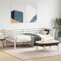 VidaXL Denná posteľ bez matraca Biela 75x190 cm Borovicový masív
