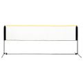 vidaXL Nastaviteľná bedmintonová sieť 400x103x94-158 cm kov