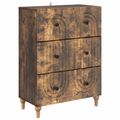 vidaXL Zásuvkový kabinet Dymový dub 66 x 34,5 x 90 cm Kompozitné drevo