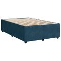 vidaXL Posteľný rám boxsping s matracom tmavomodrý 120x200 cm zamat