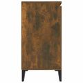 vidaXL Komoda dymový dub 102x35x70 cm spracované drevo