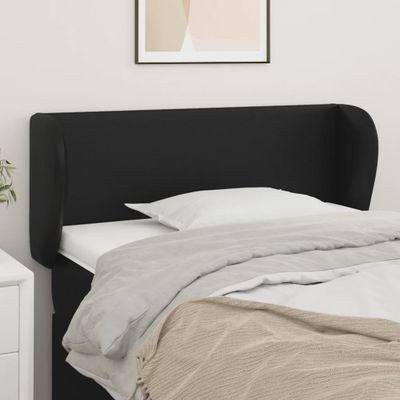 vidaXL Čelo postele so záhybmi čierne 103x23x78/88 cm umelá koža