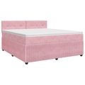 vidaXL Posteľ boxspring s matracom Ružová 140 x 190 cm Zamat