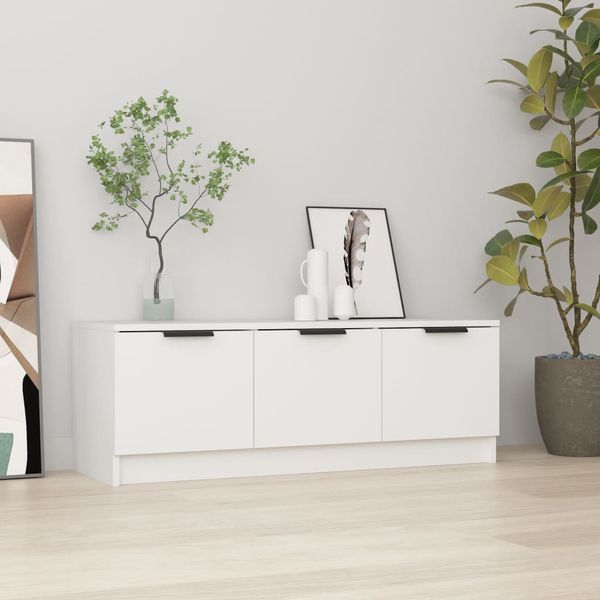 vidaXL TV skrinka, biela 102x35x36,5 cm, kompozitné drevo
