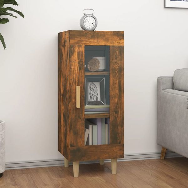vidaXL Komoda dymový dub 34,5x34x90 cm spracované drevo