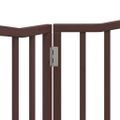vidaXL Brána pre psa skladacia 2 panely hnedá dub 160cm topoľové drevo