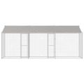 vidaXL Klietka pre psa s strechou Strieborná 600 x 200 x 256 cm