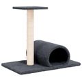 vidaXL Škrabadlo pre mačky s tunelom tmavosivé 60x34,5x50 cm