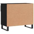 vidaXL Botník čierny 70x36x60 cm spracované drevo