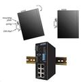 Planet switch ISW-514PTF, průmysl.verze 4x10/100+1x100BaseFX (SFP), DIN, IP30, -40 až 70°C, 12-48V