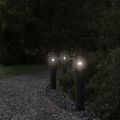 vidaXL Vonkajšia stojaca lampa zásuvka čierna 60 cm nehrdzavejúca oceľ