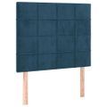 vidaXL Posteľný rám boxsping s matracom tmavomodrý 80x200 cm zamat