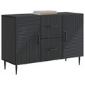 vidaXL Servírovacia skriňa Čierna 89 x 34,5 x 60 cm Kompozitné drevo