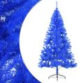vidaXL Umelý vianočný polovičný stromček s podstavcom modrý 240cm PVC