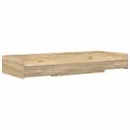 vidaXL Rám postele s dverami Sonoma dub 98.5 x 200 cm Kompozitné drevo