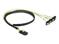 Kábel SATA/SAS - SAS 6Gbit/s - Mini SAS (SFF-8087) (Z) do SATA (R) uhlový - 50 cm
