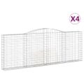 vidaXL Oblúkové gabionové koše 4 ks 400x30x140/160 cm pozink. železo
