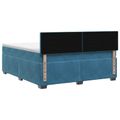 vidaXL Posteľ boxspring s matracom Tmavomodrá 140 x 190 cm Zamat