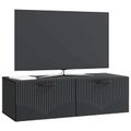 vidaXL Nástenná TV skrinka Čierna 98 x 41 x 30 cm Kompozitné drevo