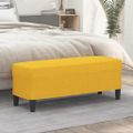 vidaXL Lavička bledožltá 100x35x41 cm látka