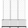 vidaXL Záhradný kvetináč s mriežkou biely 120x40x136 cm PP