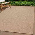 vidaXL Koberec ZIZUR 120x120 cm jutový vzhľad interiér a exteriér