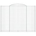 vidaXL Oblúkový gabionový kôš 300x30x220/240 cm pozinkované železo