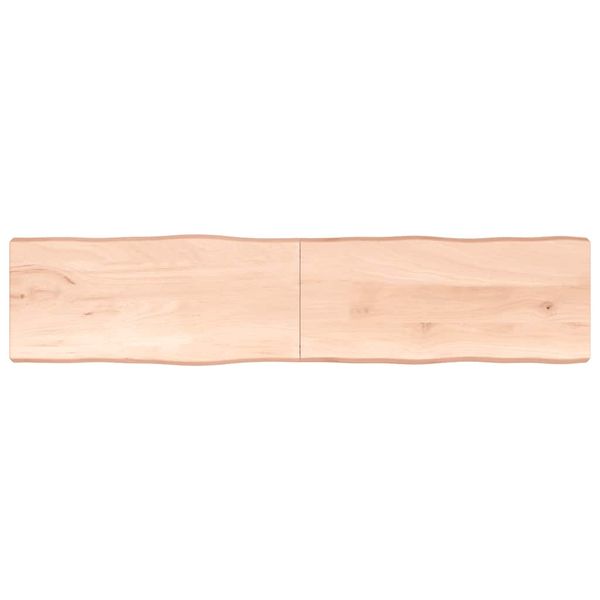 vidaXL Stolová doska 220x50x(2-6) cm neošetrený masív, živé hrany