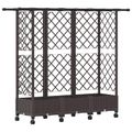 vidaXL Vyvýšený záhon s mriežkou a strechou Hnedá 164 x 40 x 127 cm PP