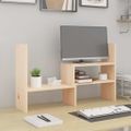 vidaXL Stojan na monitor (39-72)x17x43 cm masívna borovica