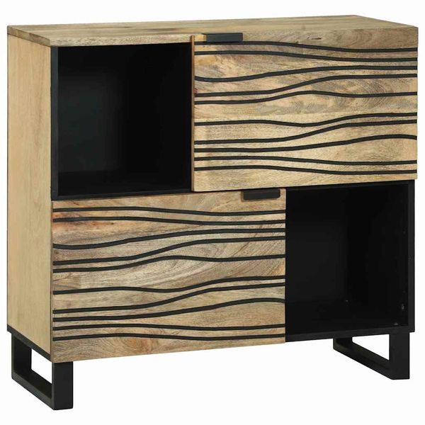 vidaXL Servírovacia skriňa Hnedá 80 x 33 x 75 cm mangový masív