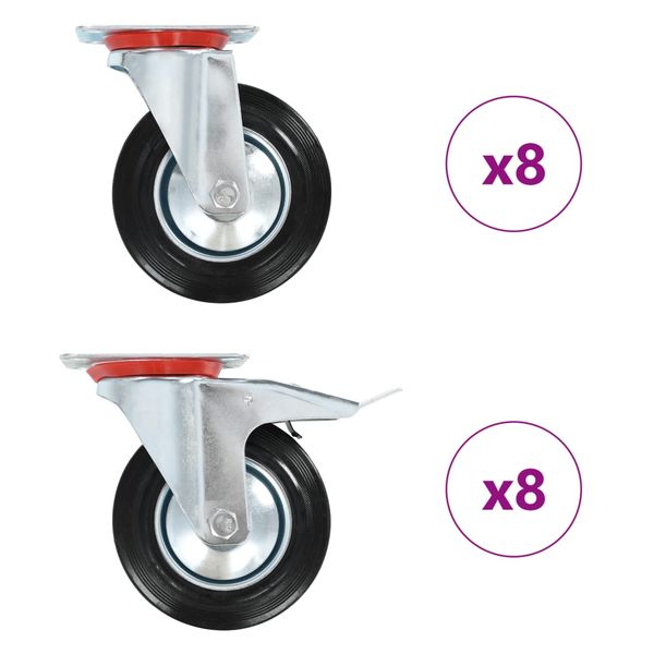 vidaXL Otočné kolieska 16 ks, 160 mm