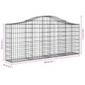 vidaXL Oblúkové gabionové koše 10ks 200x30x80/100cm pozinkované železo