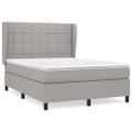 vidaXL Boxspring posteľ s matracom bledosivá 140x200 cm látka